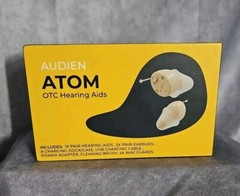 Audien Atom Rechargeable Hearing Amplifier OTC Earbuds Noise Booster Sound