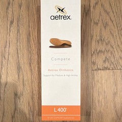 Aetrex Compete L400 Orthotic Insoles Full Length Anti-Microbial Women US 9