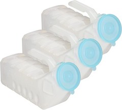 Spill Proof Men’s Urinal Bottles – Durable & Easy-Grip 3 Pack for Travel Care