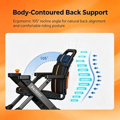 18 Miles Rang Foldable Electric Wheelchair Intelligent All Terrain Rollator 400W