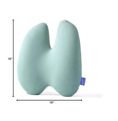 CUSHION LAB Extra Dense Memory Foam Lumbar Pillow, Ergonomic Back Support, Green