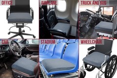 Large 19″X17″X3.25″ Medium-Firm Memory Foam Seat Cushion With Cooling Effect,