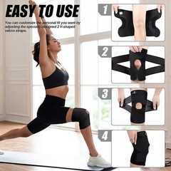 Bareform Knee Brace for Meniscus Support – Adjustable, Patella Stabilizer, Pain