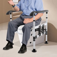 Toilet Safety Rails 330 lbs Adjustable Toilet Safety Frame & Rails for Elderly