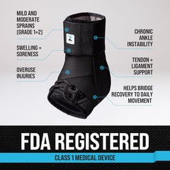 Ankle Brace for Women & Men – Lace Up Adjustable Support with Side Stabilizer…