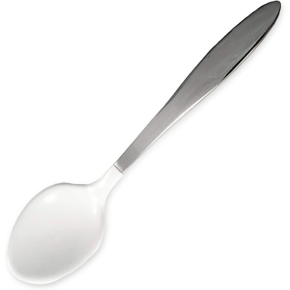 Teaspoon with Non-Slip Soft Touch Plastisol Handle for Comfortable Grip