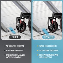 6ft 72″ long Single Fold Portable Wheelchair Scooter Ramp w/Carry Handle