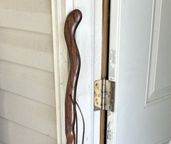 Handcrafted Wood Walking Stick, Twisted Oak Original Tags 55” Made By Sean West