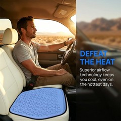 Zpana Gel Car Seat Cushion Dark Blue