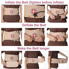 1pc Decompression Back Belt Air Column Inflatable Waist Protective Brace Belt US