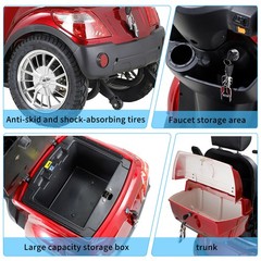 Four-Wheel Travel Mobility Scooter 800W 60V20AH Battery Motor for Adults Senior