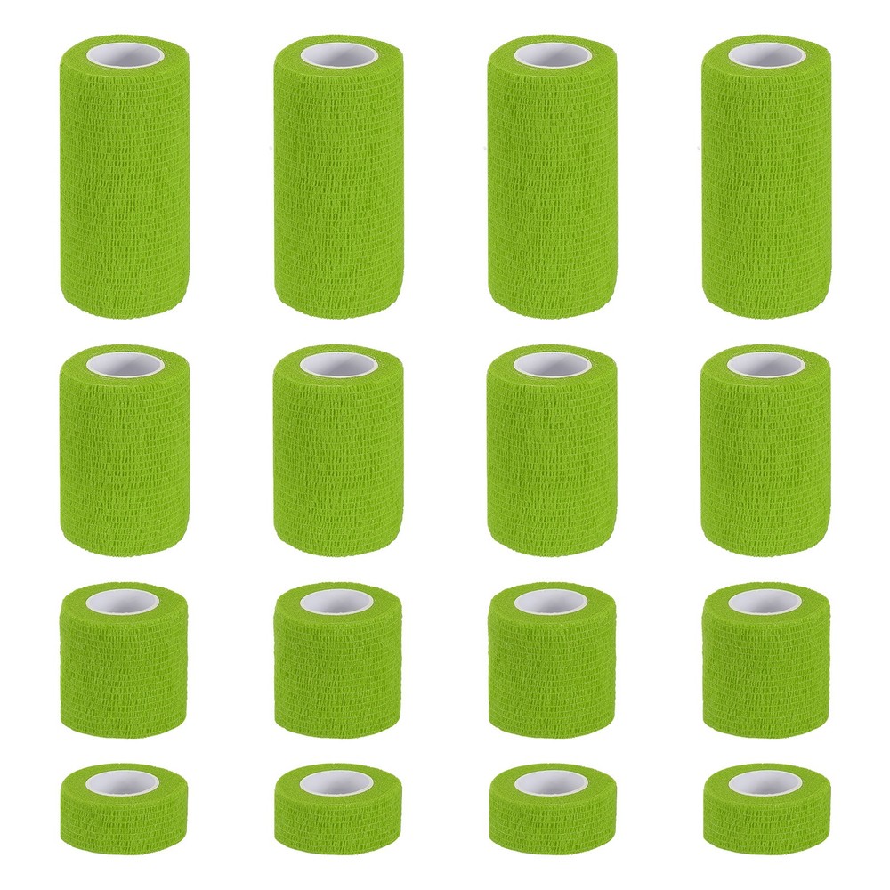 1″/2″/3″/4″ 16 Pcs 5 Yard Self Adhesive Bandage Wrap Self Tape Light Green