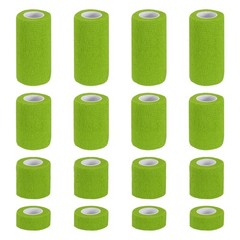 1″/2″/3″/4″ 16 Pcs 5 Yard Self Adhesive Bandage Wrap Self Tape Light Green