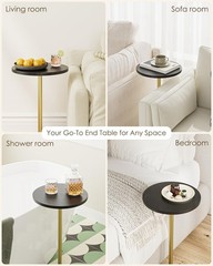 Masupu Drink Table Round Side Table For Small Spaces Pedestal Side Table Small