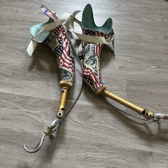 Vintage Patriotic Arm Prosthetics with Dorrance USA Hooks Arms – Left/Right