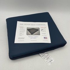 Kareco Gel Foam Seat Cushion 18x16x3 Blue Waterproof Nylon Cover USA GFSC