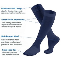 （1-10Pairs ）Compression 15-20mmHg Graduated Support Socks Calf Mens Womens S-XXL