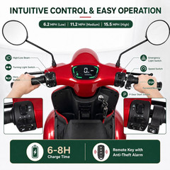 Heavy Duty 4-Wheel Mobility Scooter for Adults & Seniors, 1000W Motor 500 Lbs Ca