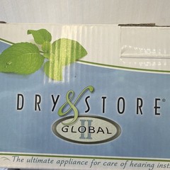 Dry & Store Global II Hearing Aid Conditioner Dryer DryBrik Box Cord NIB TRG-AA