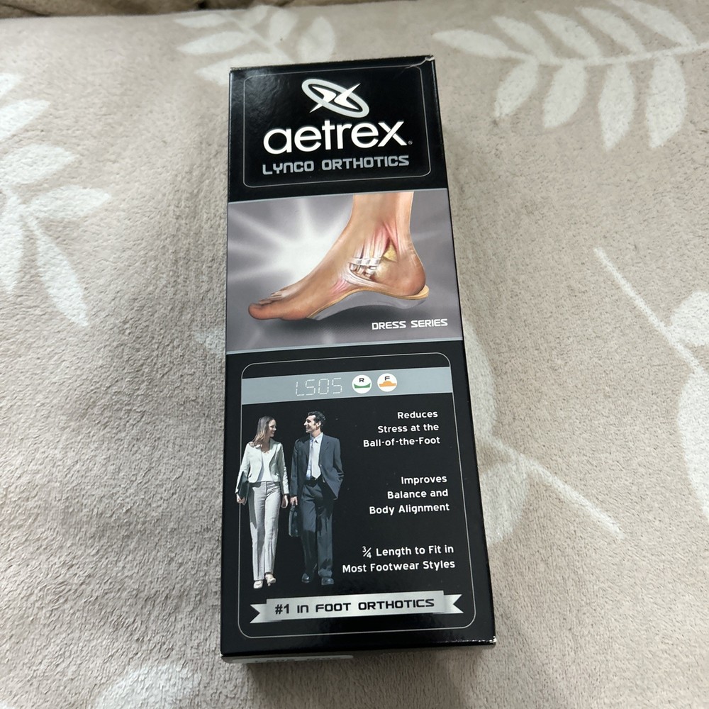 Aetrex Lynco Foot Orthotics Insoles For Mens Dress Shoes Model L505 Size 9 3/4