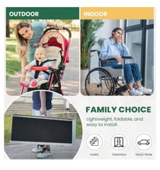 7FT Wheelchair Ramp, 84″ L x 29″ W Wheelchair Ramps, 800 LB Capacity Wheel Chair