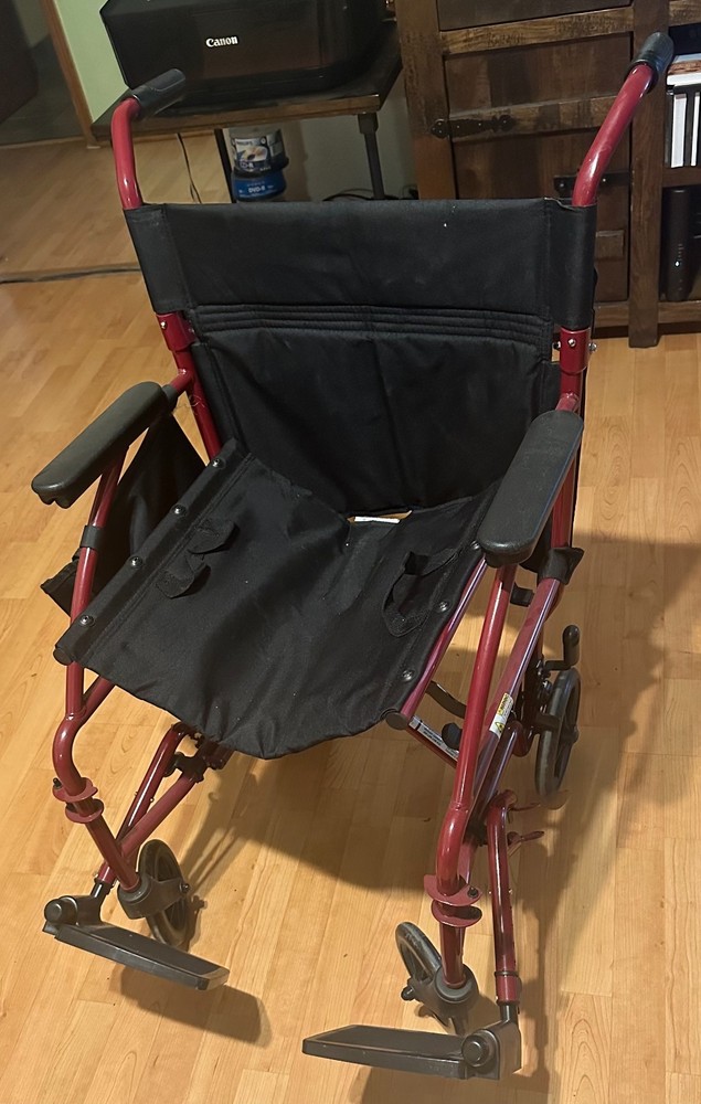 Folding Transport Wheelchair Lightweight Mobility