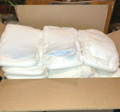 LOT OF 2x (Qty) VINTAGE WHITE PULL-UP DIAPERS STRETCHY SIZE LARGE (SAMPLE PACK)