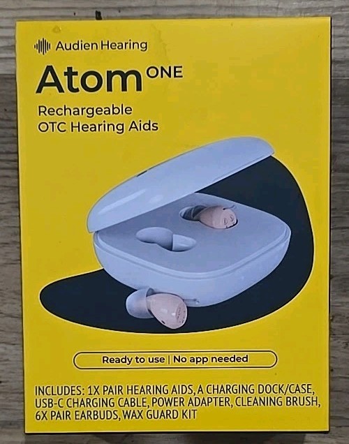 Audien Hearing ATOM One Wireless Rechargeable OTC Hearing Aids
