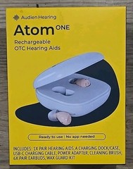 Audien Hearing ATOM One Wireless Rechargeable OTC Hearing Aids