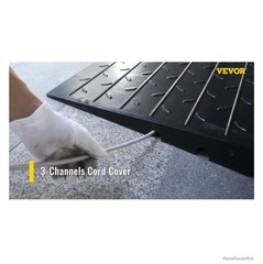 Rubber Threshold Ramp 4 Inch Rise 41.8 Inch Long 2200 Lbs Load Capacity Non