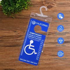 4 PCS Handicap Placard Holder – Ultra Transparent Disabled Parking Permit Pla…