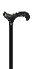 Tall Adjustable Classy Cane in Black-Silver 31″ to 38″