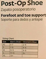 Medical POST OP SHOE comes in Men’s Women’s in different sizes ONE fits either