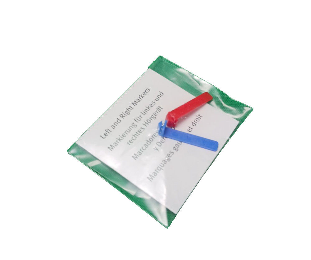 Hearing Aid Markers Pair of Blue and Red Unbranded