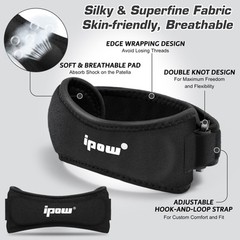 IPOW 2 Pack Knee Pain Relief & Patella Stabilizer Knee Strap Brace Support for