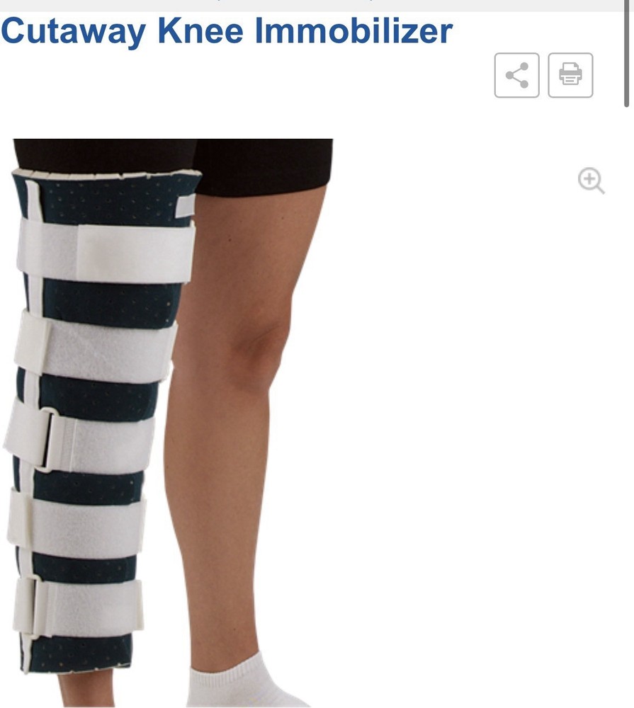 DeRoyal Universal Leg Knee Immobilizer 19 Foam with Contoured Straps