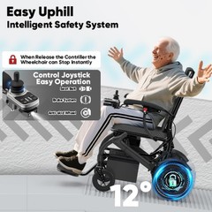 Foldable Intelligent Electric Power Mobility Wheelchair Power Chair All Terrain