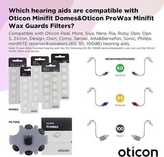 OEM Oticon minifit 8mm Double Vent Hearing Aid Domes / Tips *USA SELLER* 10 Pack