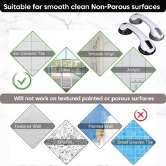 2Pack Shower Grab Bar 12″ Showers Suction Bar Handle Bathroom Safety Grip Handle