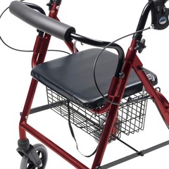 Lightweight Short Hemi Rollator Walker Low 20 Inch Adjustable Mobility Walking
