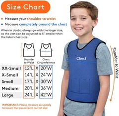 Special Supplies Weighted Sensory Compression Vest Calming & Supportive XX-Small