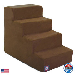 Majestic Pet 4 Step Portable Dog Stairs For Small Dogs To Get On Bed Supports