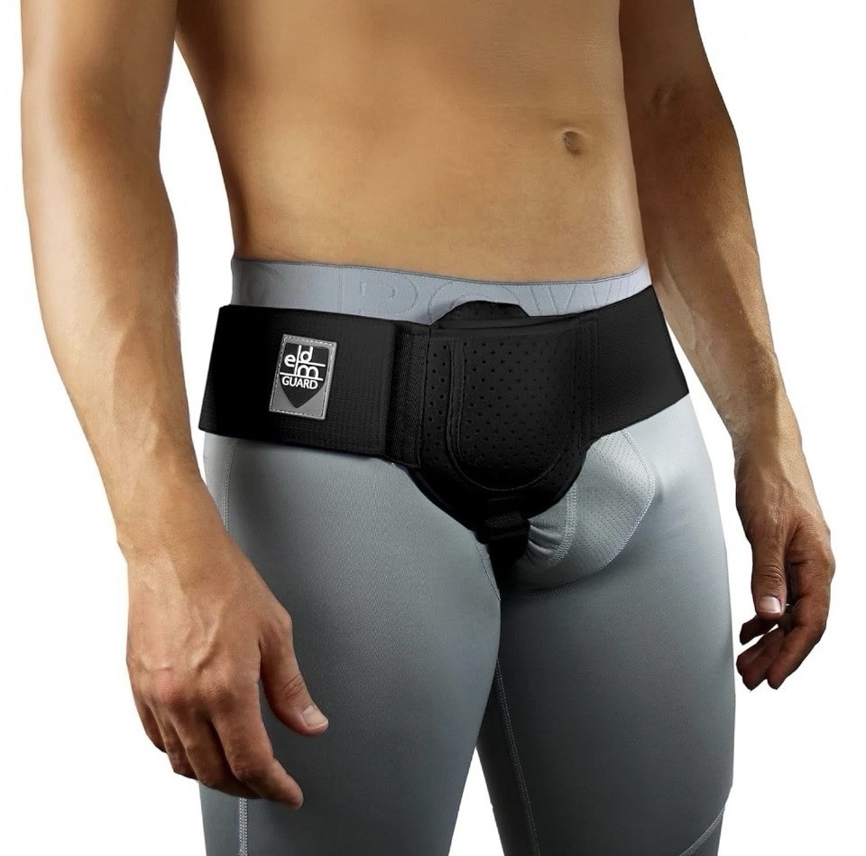 Everyday Medical Inguinal Hernia Support Groin Belt S/M Black 2-380