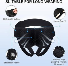 Hernia Support Belt Inguinal Groin Hernia Pain Relief Truss Brace for Men/Women