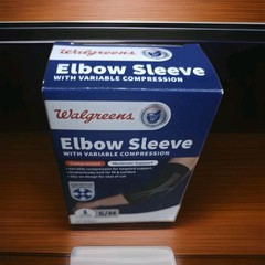 Elbow Sleeve w/ Variable Compression Moderate Support. 1 Elbow Sleeve Size: S/M