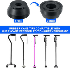 Replacement Rubber Cane Tips Feet for Hurrycane Walking Sticks with Anti Slip