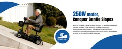 ROBTWOK 4-Wheel Portable Mobility Scooter 15 Mile 330 LBS