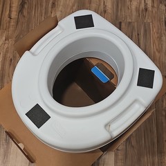 Carex White Plastic Raised Toilet Seat 5-1/2″ Height up to 300 lbs