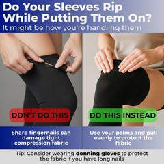 Compression Thigh-High Socks 20-30mmHg Support Sleeves – Reduces Swelling, Varic