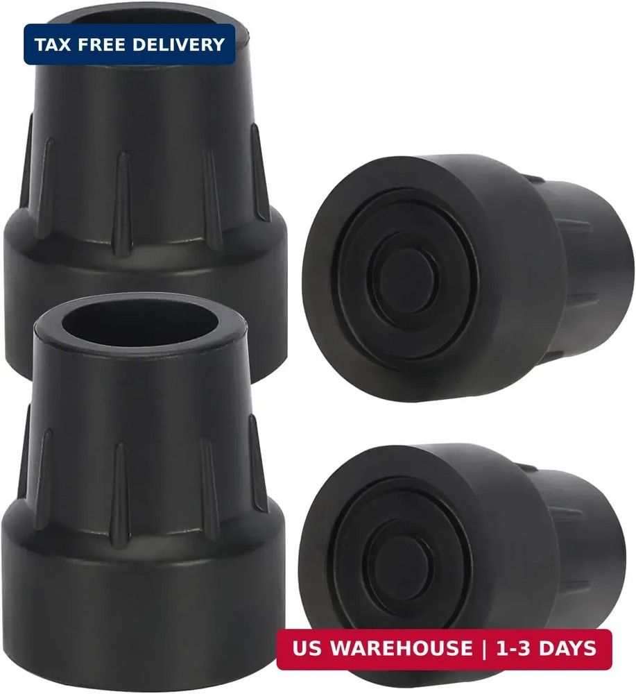 .supregear 4 Pack 1″ Rubber Cane Tips – Heavy Duty Walker Crutch Feet